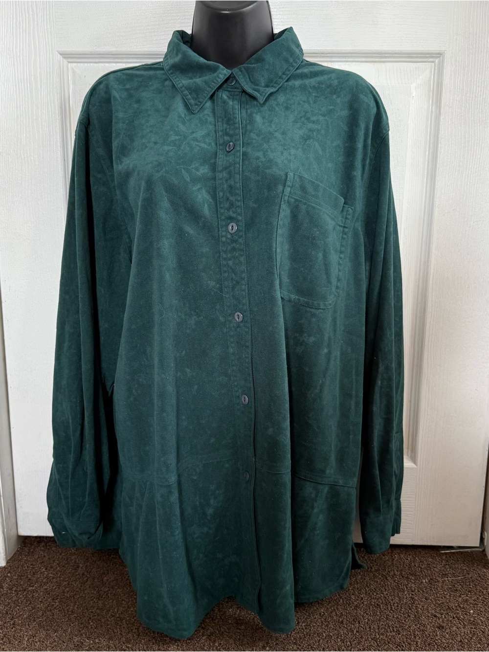 Women’s Forest Green Button-Up Jacket